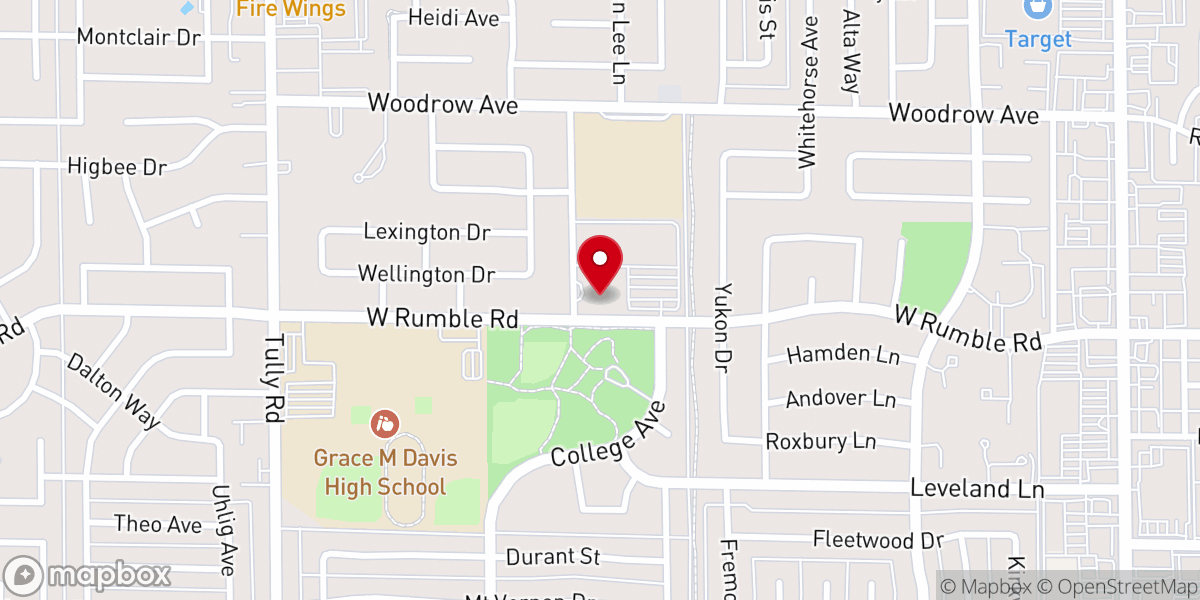 Map showing location of Davis Park Church of Christ
