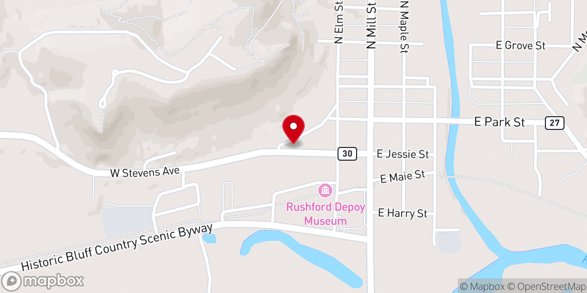 Map showing location of Emmanuel Episcopal Church