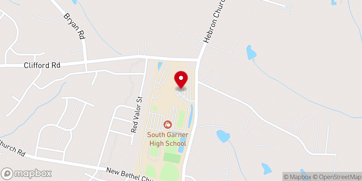 Map showing location of The Summit Church - Garner Campus