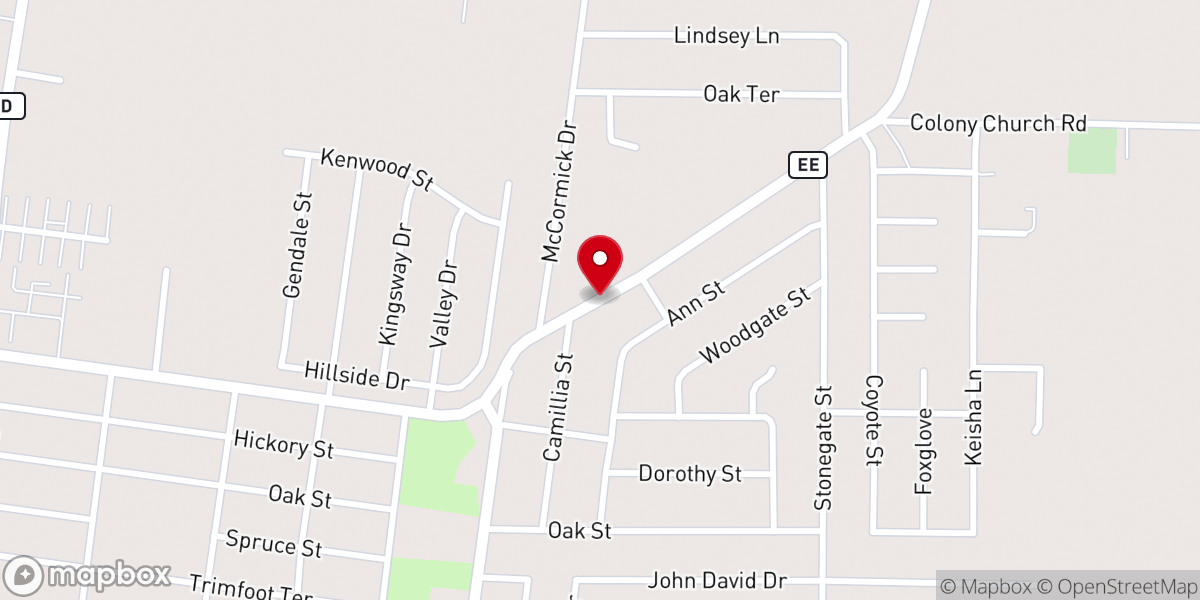 Map showing location of Farmington Church of God