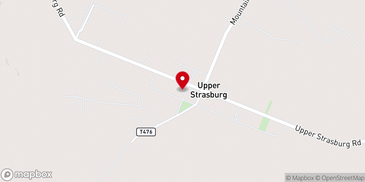 Map showing location of Upper Strasburg Church of God