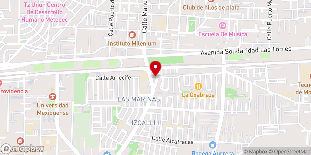 Map showing location of Comunidad Cristiana de Mexico en Toluca