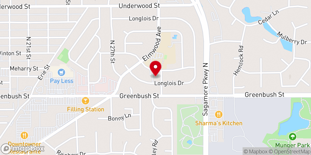 Map showing location of Bethany Presbyterian Church