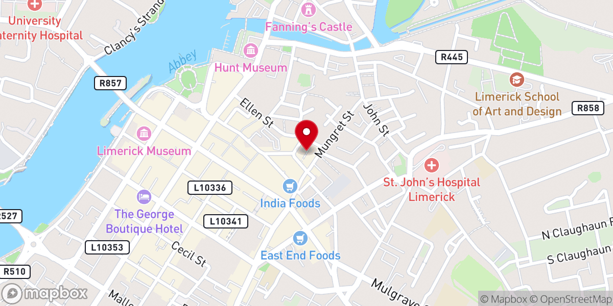 Map showing location of The Milk Market