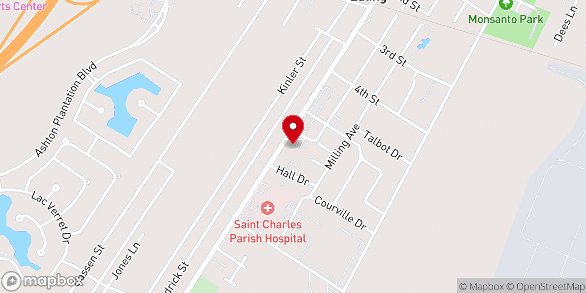 Map showing location of First Baptist Church Of Luling, LA