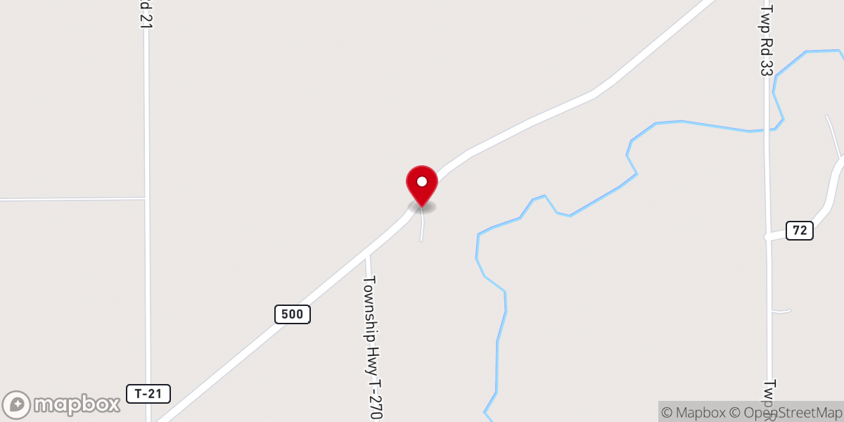 Map showing location of Camp Meeting of the Church of God at Payne, OH