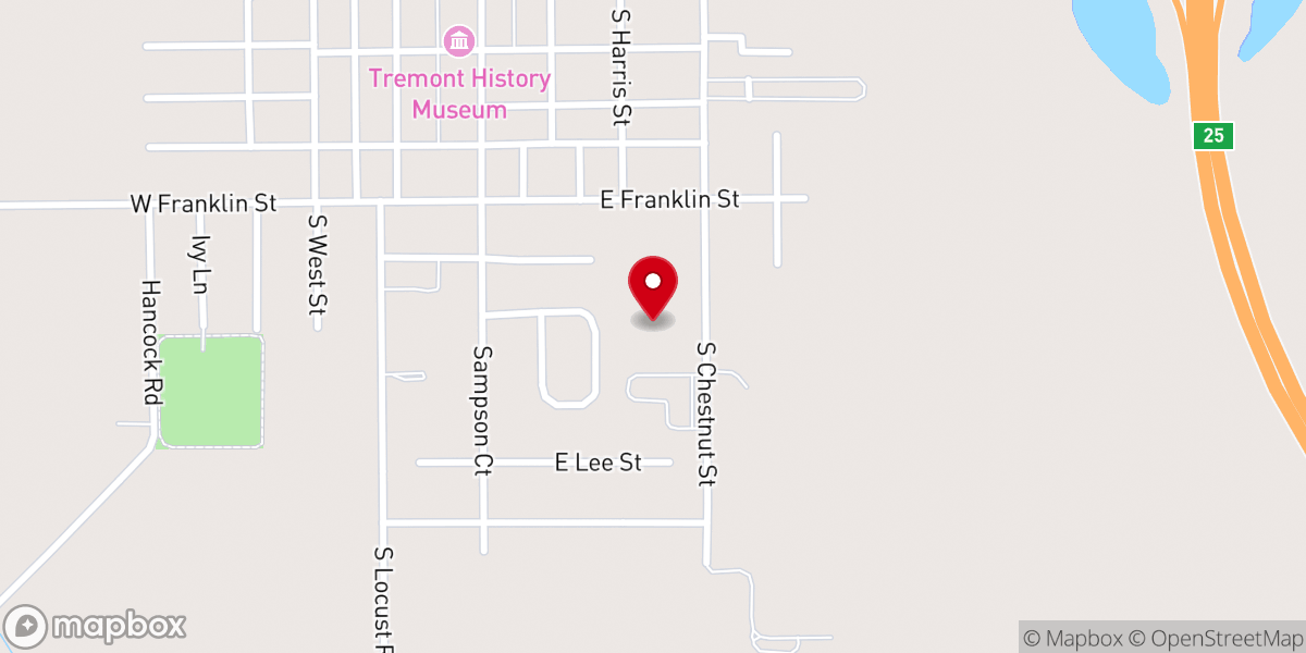 Map showing location of Fellowship Center