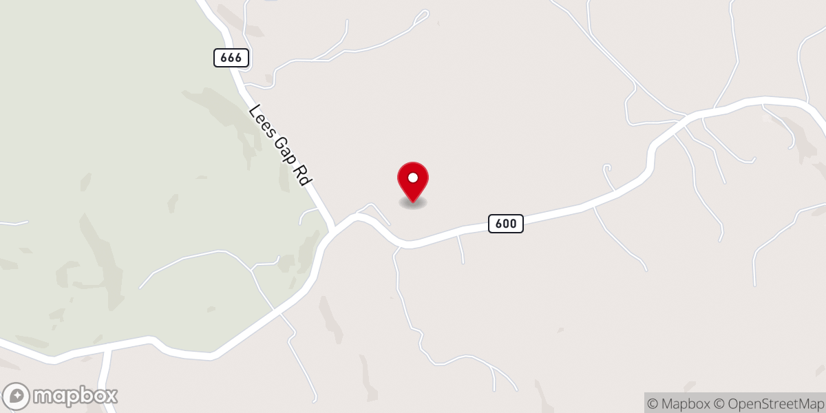 Map showing location of Pleasant Dale Church
