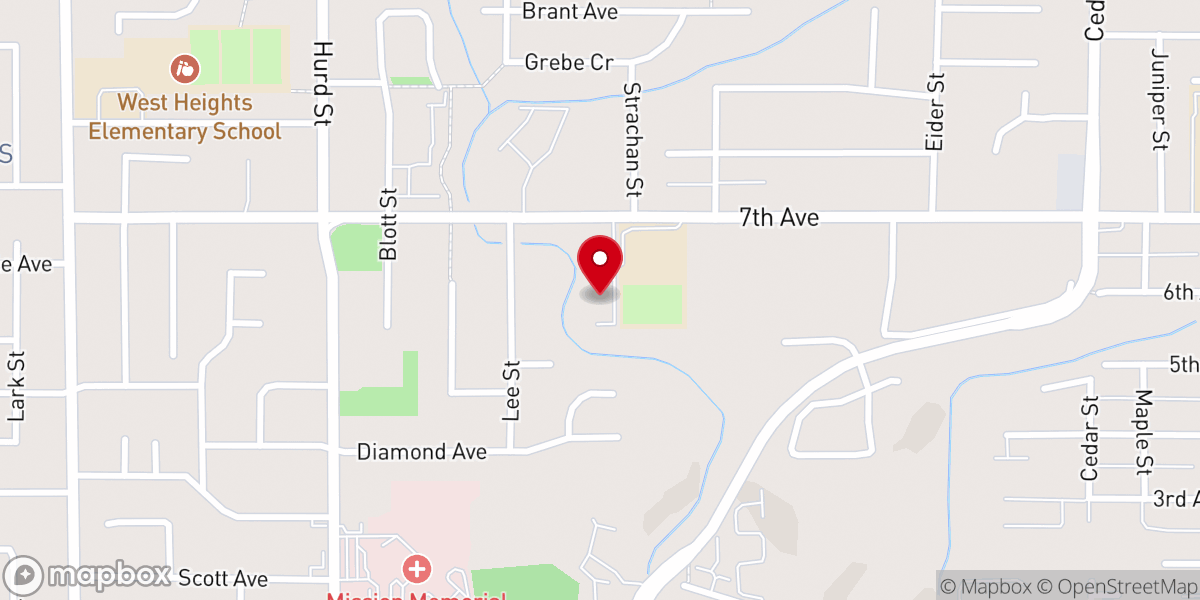 Map showing location of Lutheran Church Mount Calvary-Mission