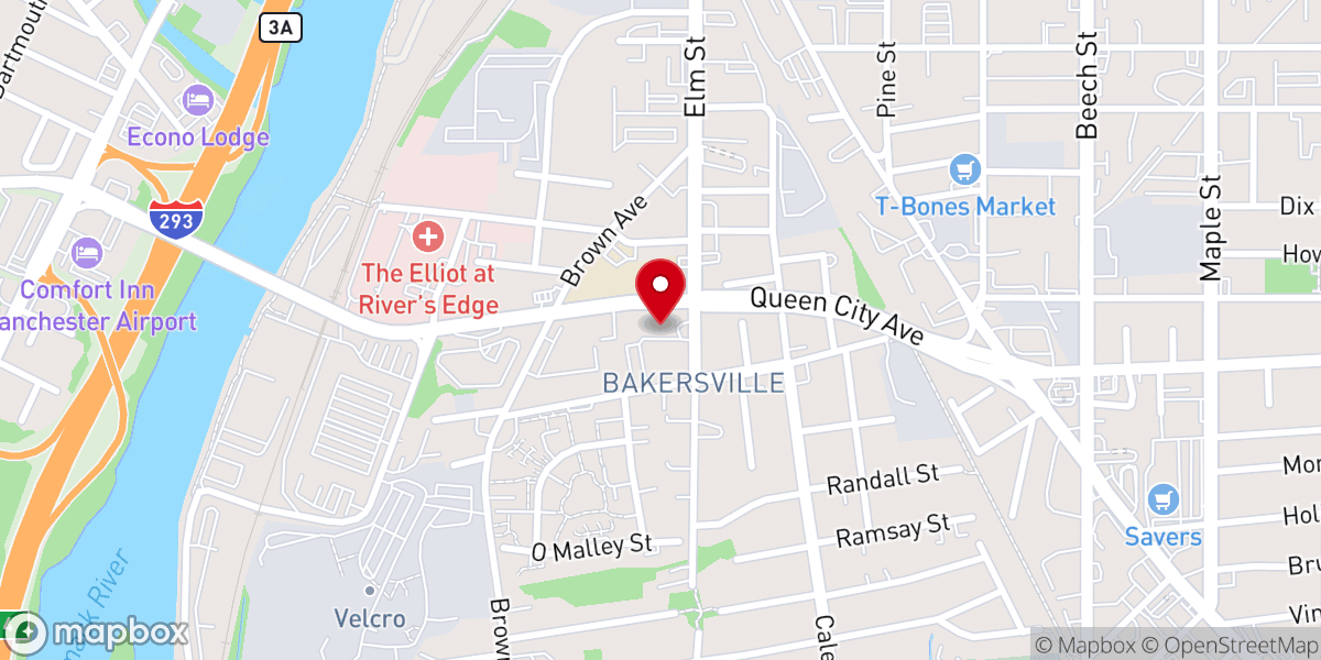 Map showing location of Blessed Sacrament Parish