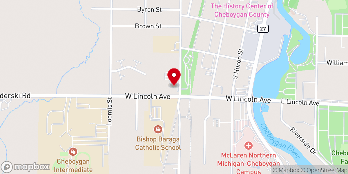 Map showing location of Faith Baptist Church