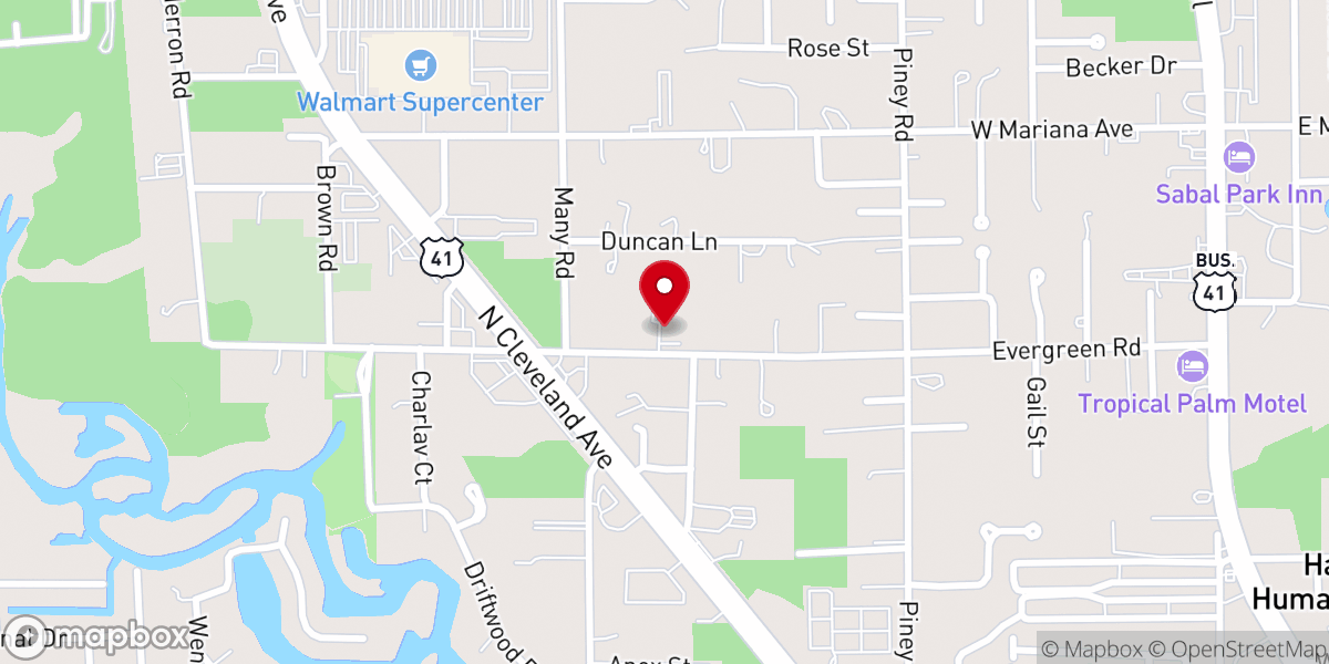 Map showing location of Calvary Chapel Fort Myers