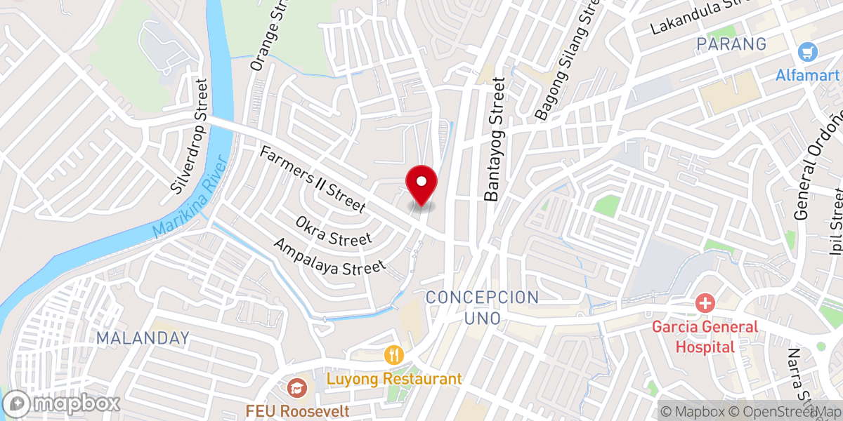 Map showing location of Hope from Heaven Christian Church