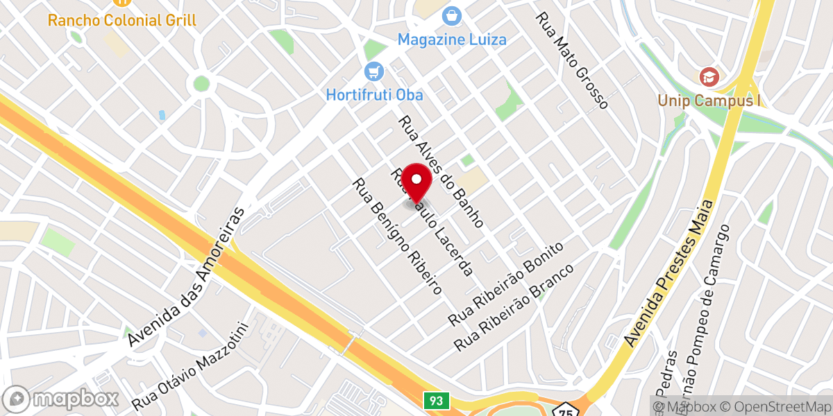 Map showing location of Igreja da Imaculada