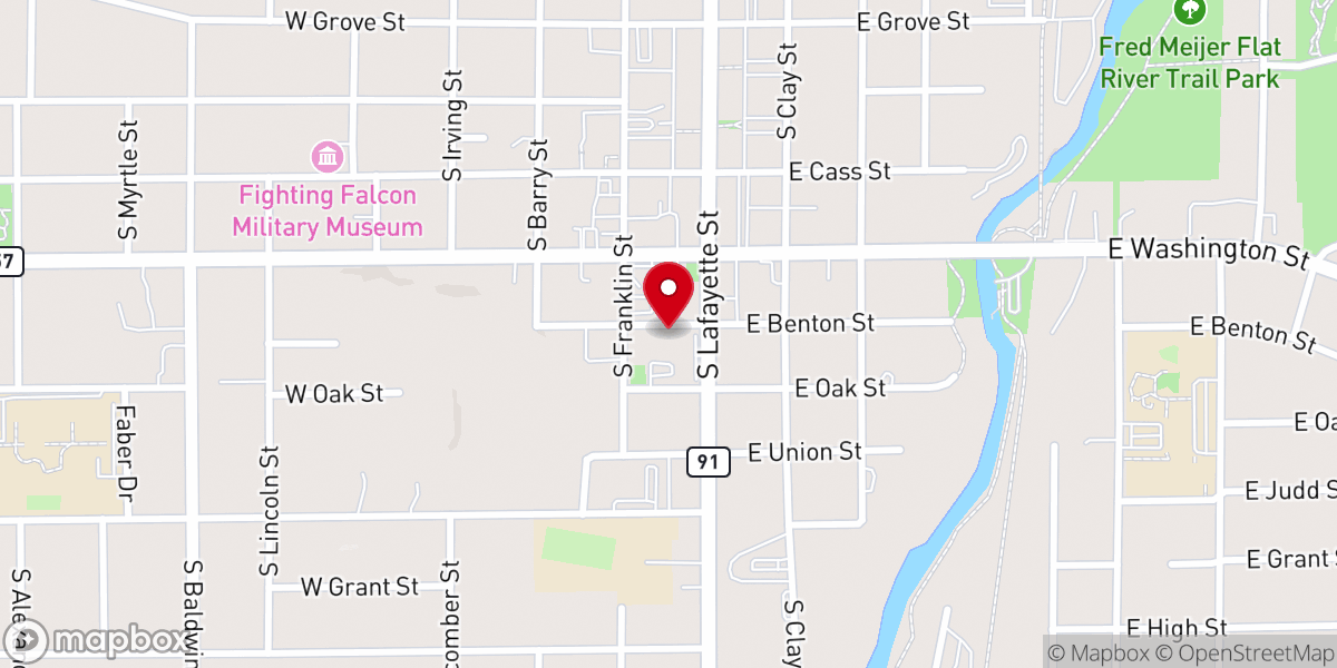 Map showing location of Saint Charles Church