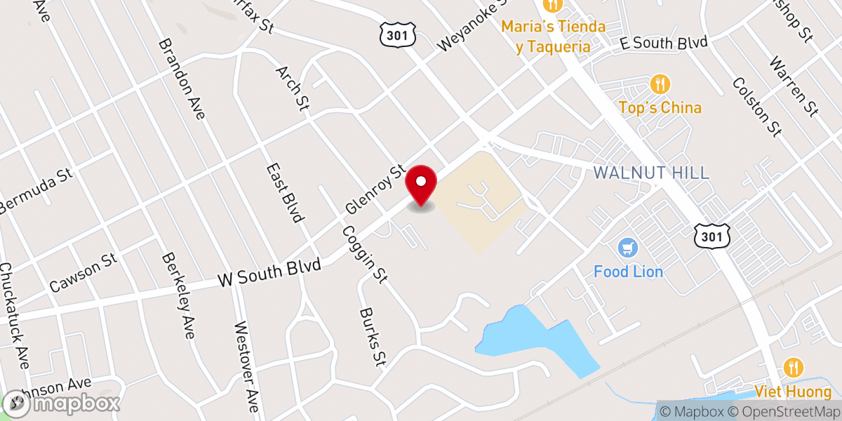 Map showing location of Shiloh Petersburg - Seventh-day Adventist Church
