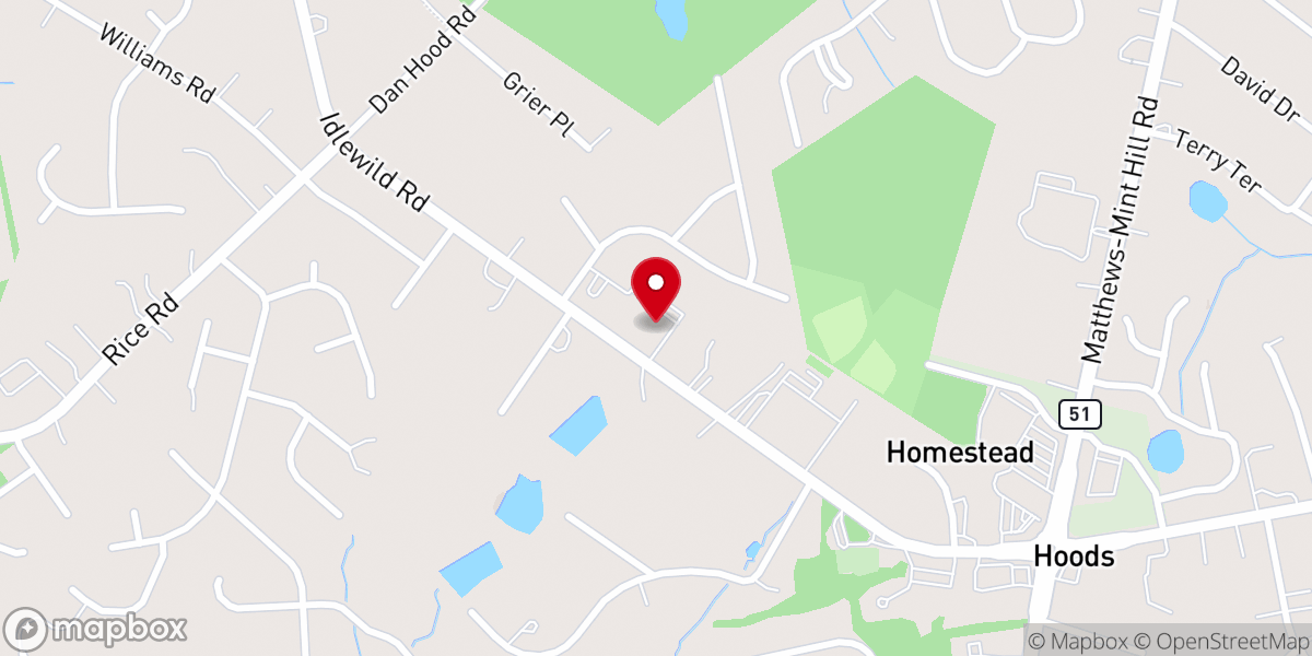 Map showing location of Morning Star Lutheran Church