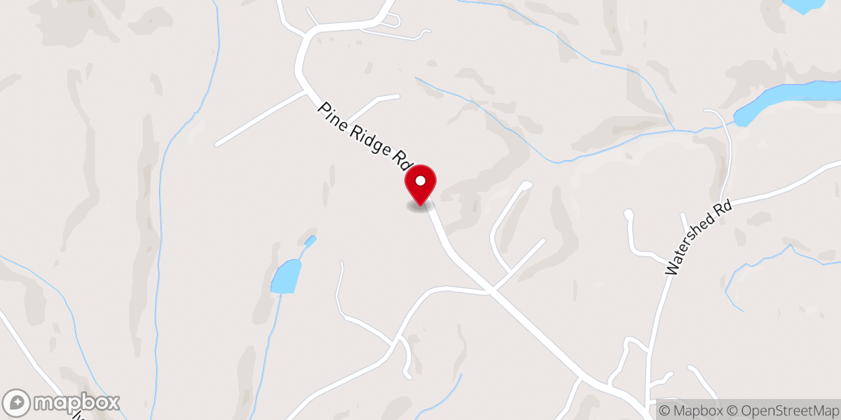 Map showing location of Blue Ridge Baptist Church