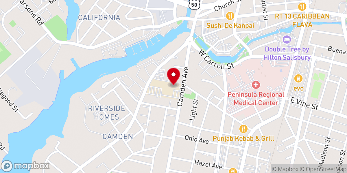 Map showing location of St. Francis de Sales Catholic School