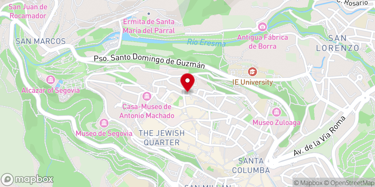 Map showing location of Iglesia de San Quirce
