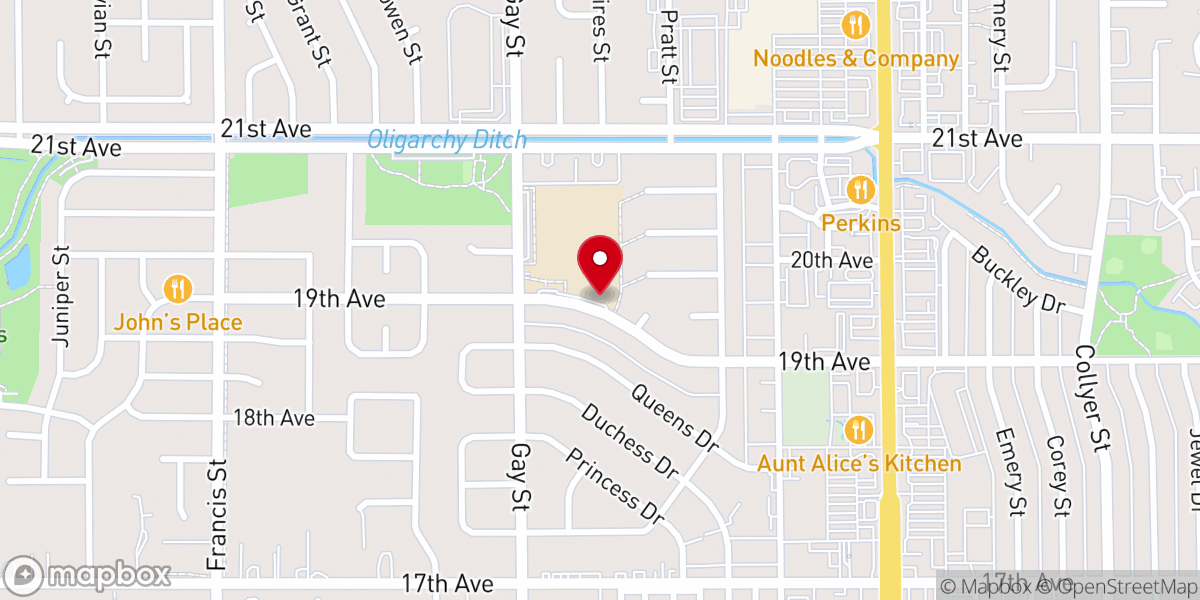 Map showing location of Unity Longmont Spiritual Center