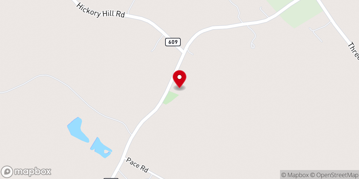 Map showing location of Forest Grove Christian Church