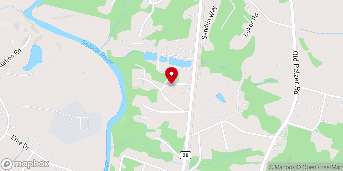 Map showing location of Southside Church