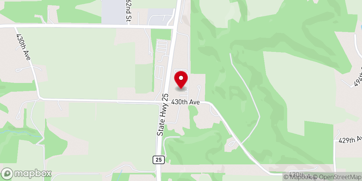 Map showing location of G.O.D.'s Church of Menomonie