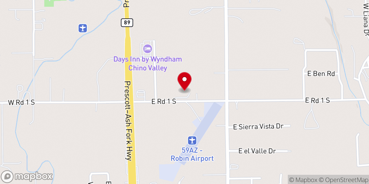 Map showing location of Chino Valley United Methodist