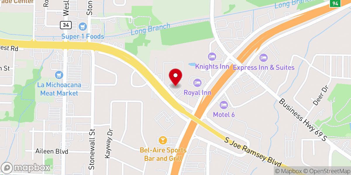 Map showing location of Shenaniganz Entertainment Center