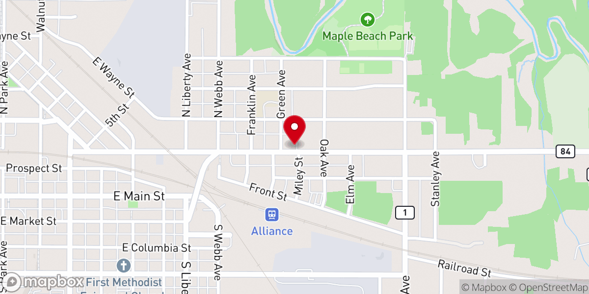 Map showing location of St Luke Ame Church
