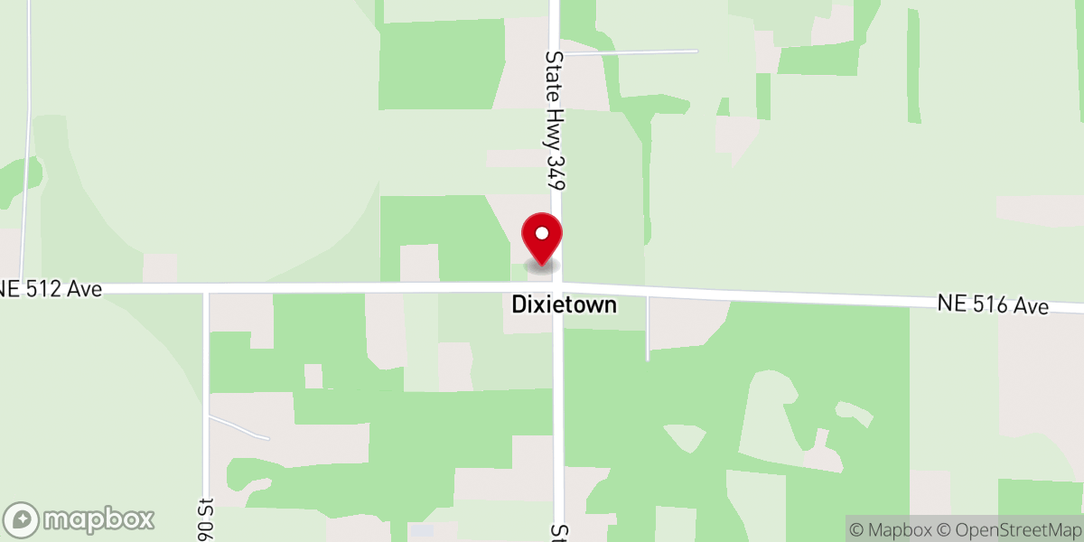Map showing location of McCrabb Church