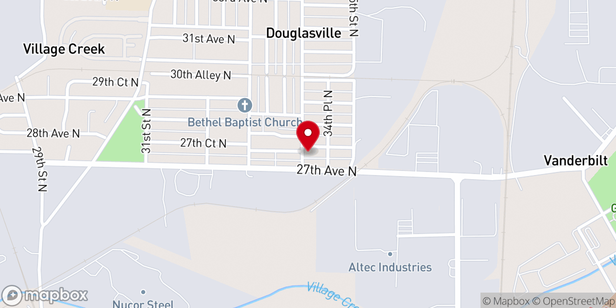 Map showing location of Sacred Heart Church