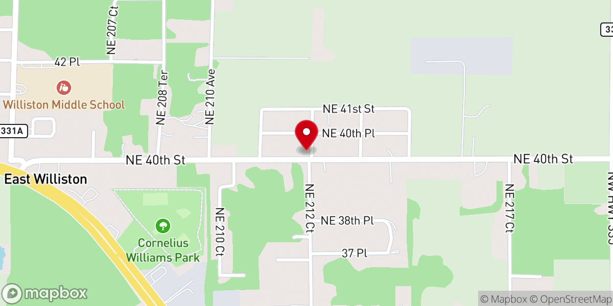 Map showing location of New Hope Missionary Baptist Church