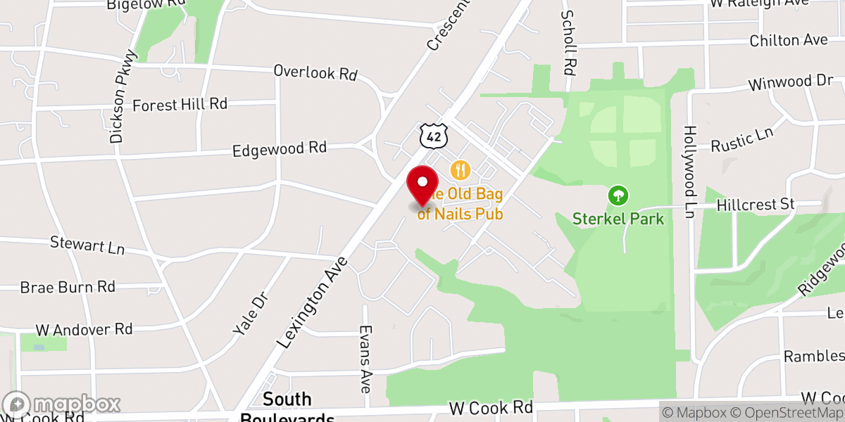 Map showing location of Bridge Co Mansfield