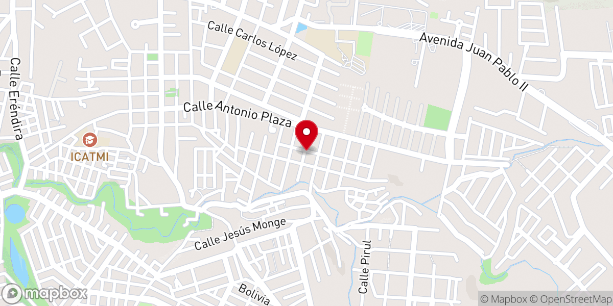 Map showing location of Templo de San Benito Abad