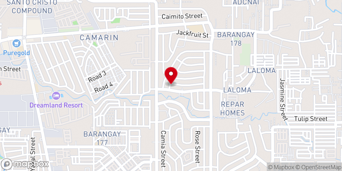 Map showing location of Camarin Christian Baptist Church