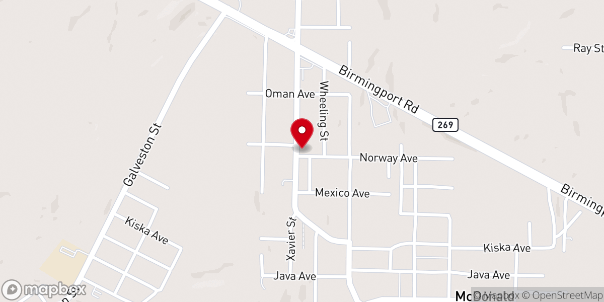 Map showing location of Mount Calvary Baptist Church Inc