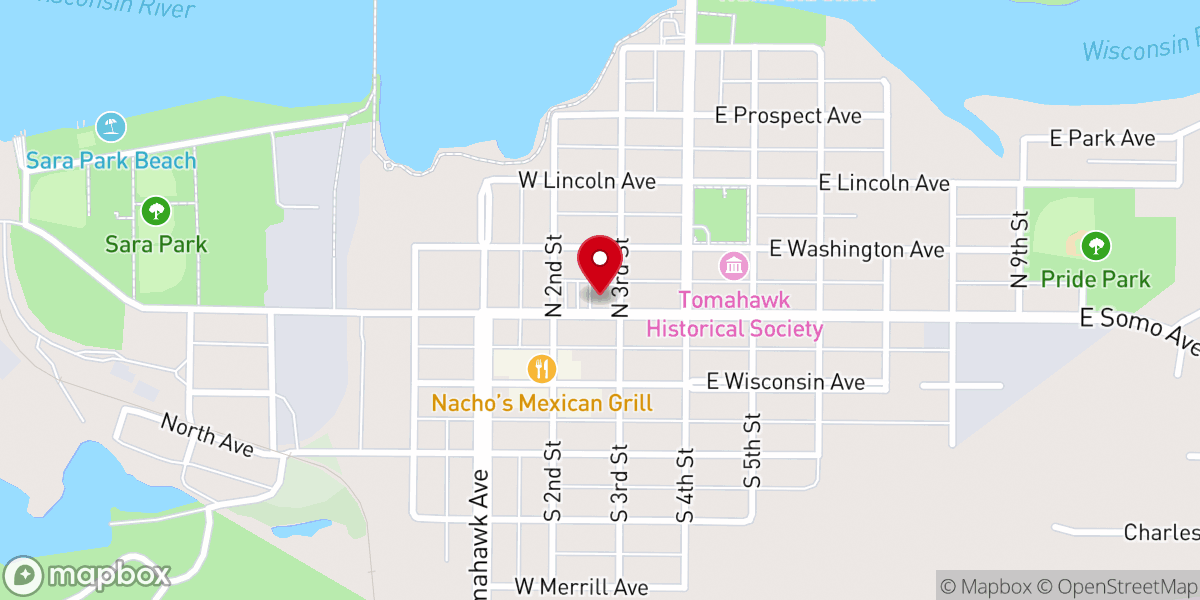 Map showing location of Grace Lutheran Church