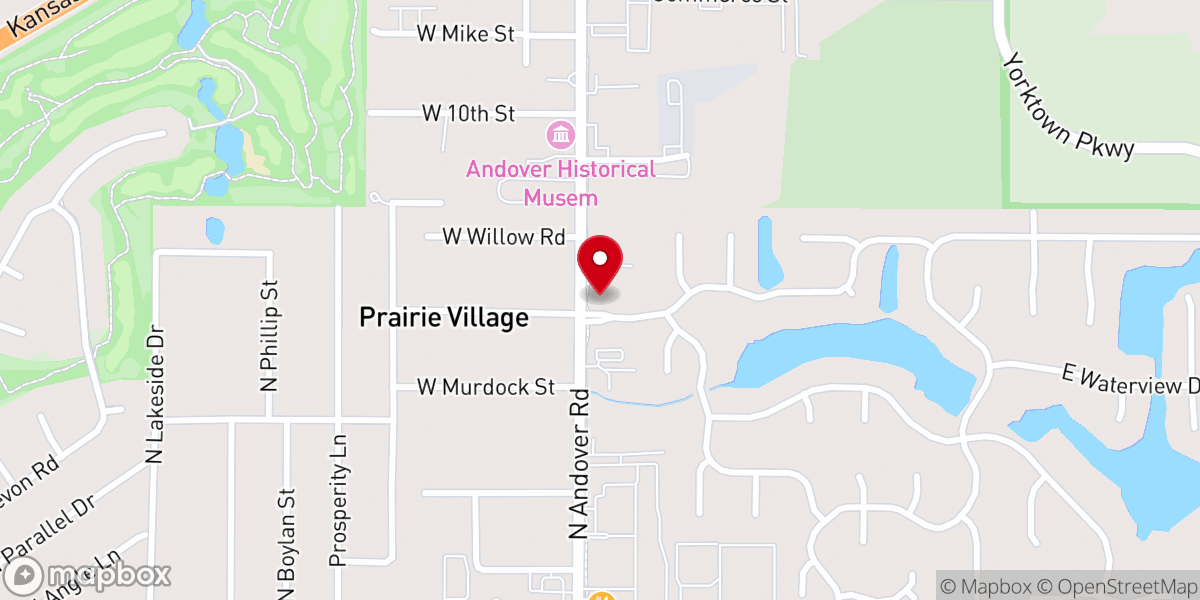 Map showing location of Andover Church of Christ