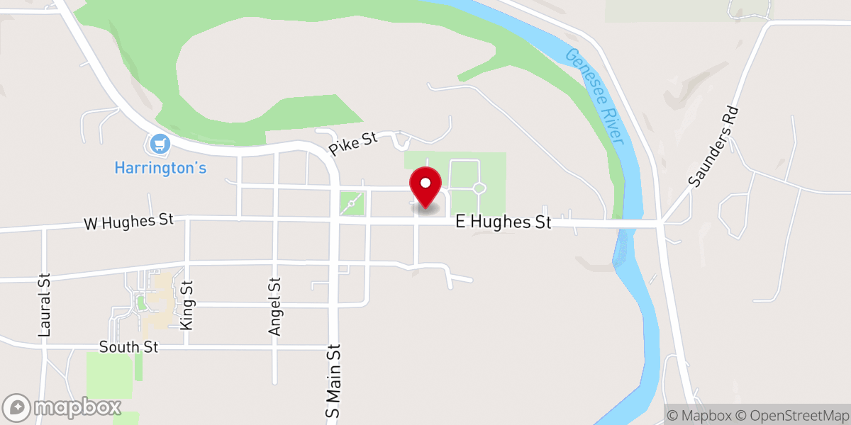 Map showing location of St. Patrick's Parish Hall