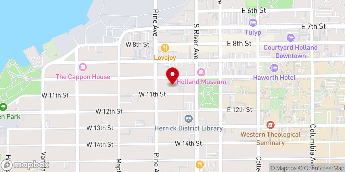 Map showing location of Hope Church