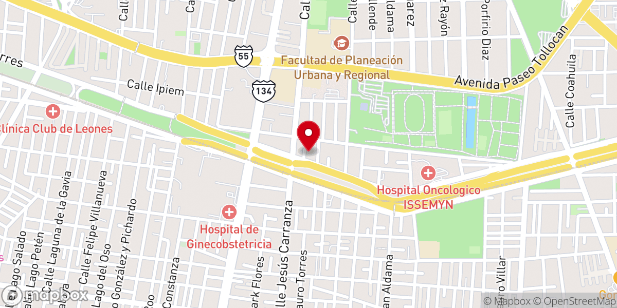Map showing location of Iglesia Apostólica de la Fé en Cristo Jesús A.R.