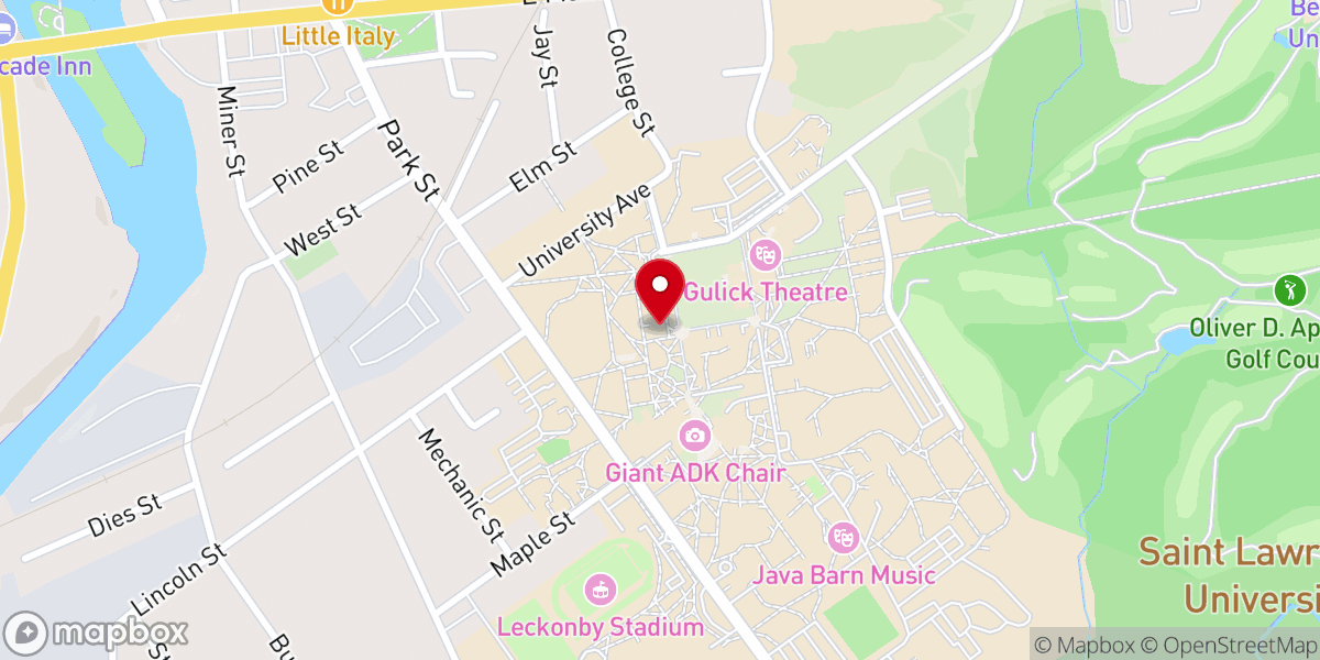 Map showing location of Gunnison Chapel Garden