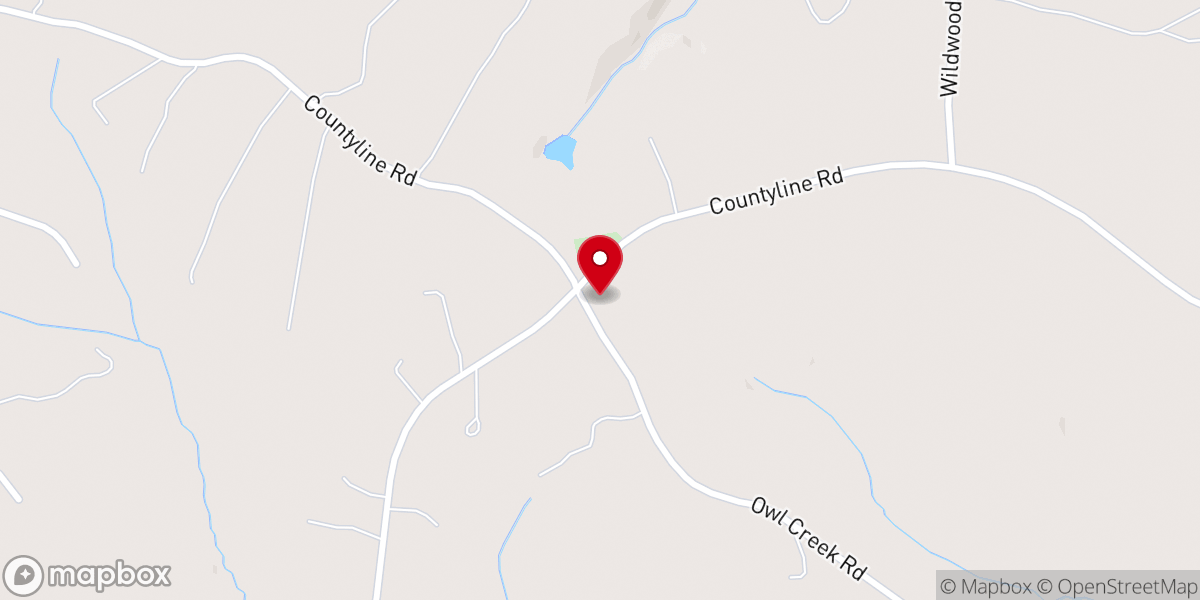 Map showing location of Union Grove Baptist Church