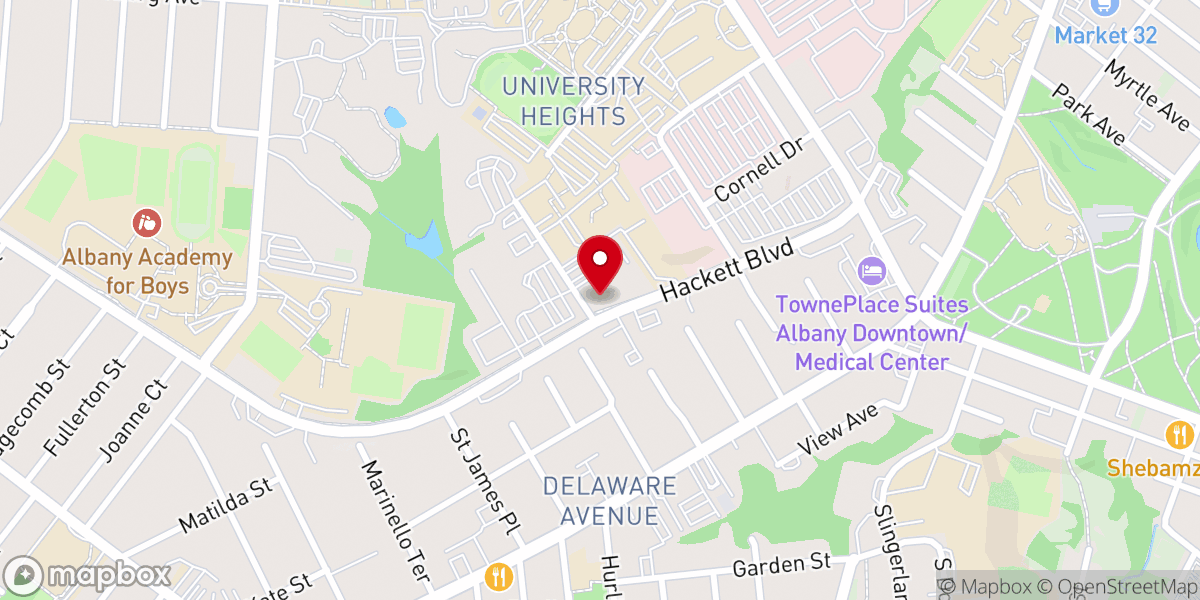 Map showing location of St. Paul's Episcopal Church