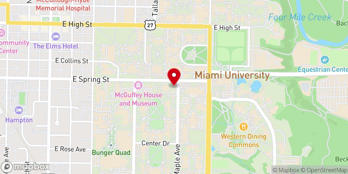 Map showing location of Sesquicentennial Chapel