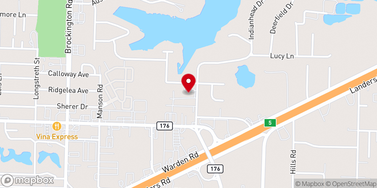 Map showing location of Indianhead Lake Baptist Church