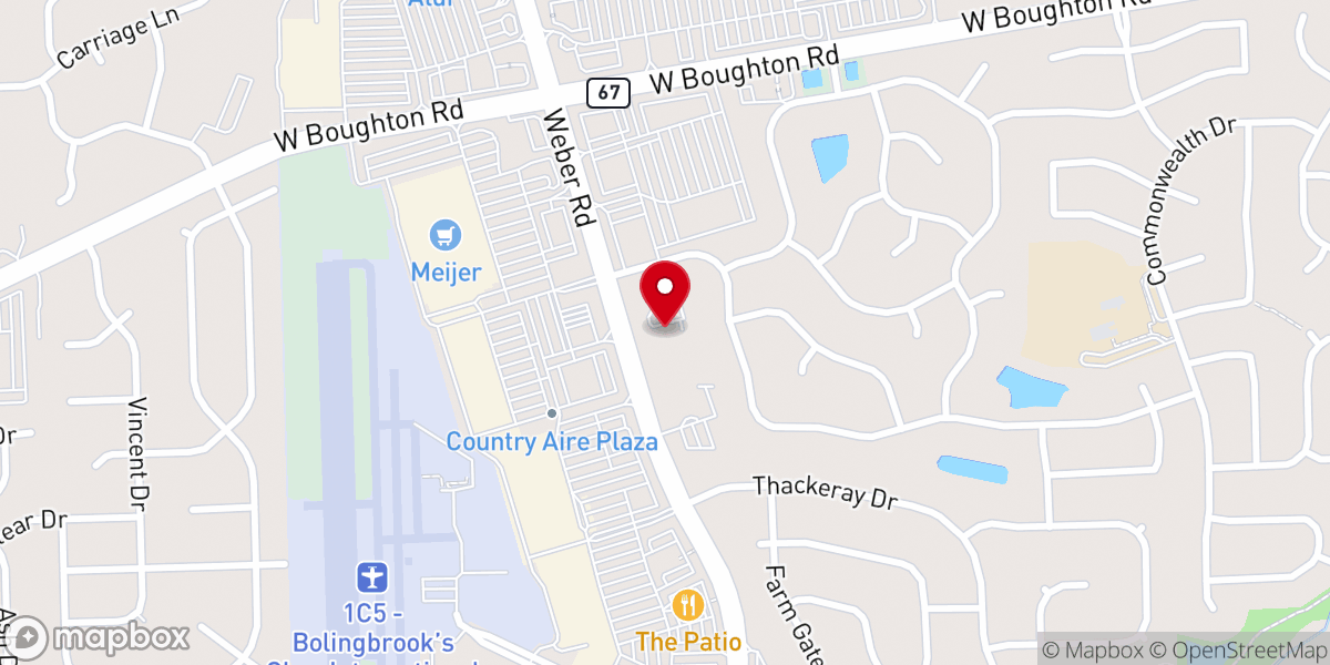 Map showing location of Mosaic Lutheran Church