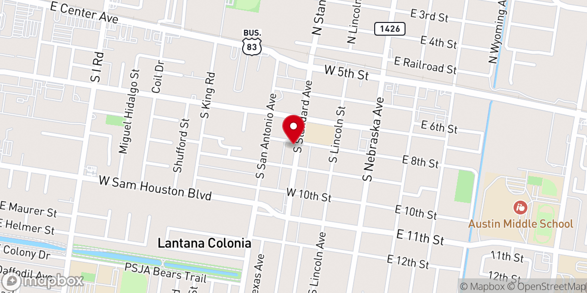 Map showing location of Peoples Covenant Church